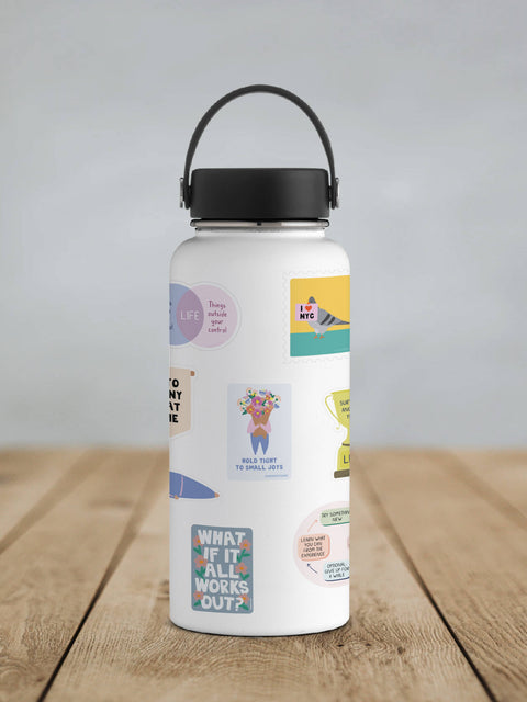 Hold Tight to Small Joys Floral Matte Vinyl Sticker