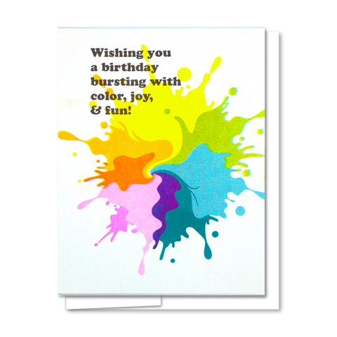 Colorful Birthday - Risograph Birthday Card