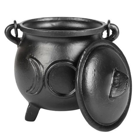 Cast Iron Cauldron Triple Moon