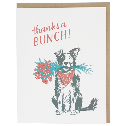 Border Collie Thank You Card: Single Card