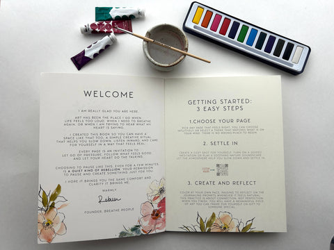 Meditative Art Book Simple Art Prompts + Journal Reflections