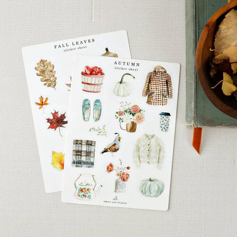 Autumn sticker sheets