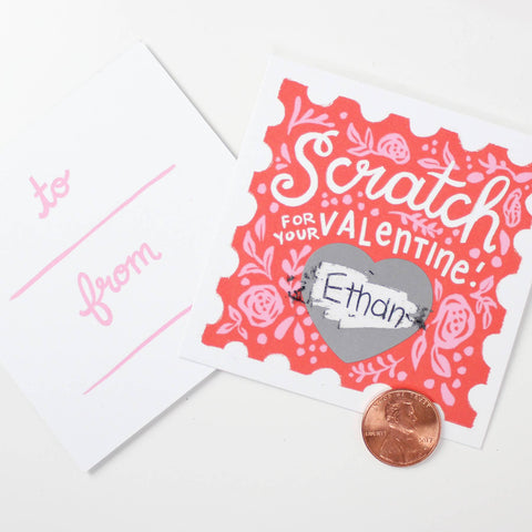 Scratch-off Valentines - Floral