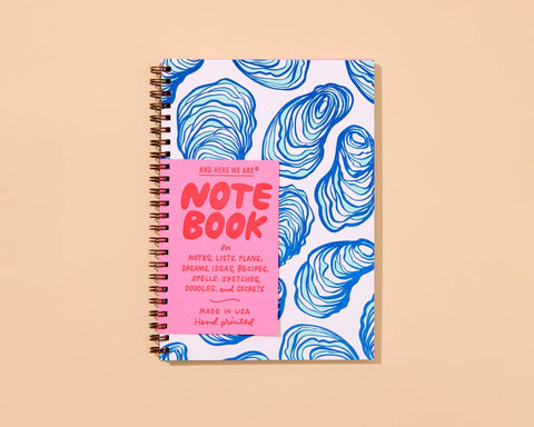 A5 Spiral Notebook—Letterpress Oyster