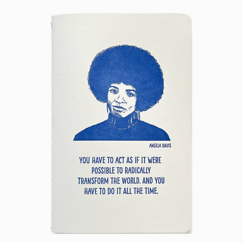 Angela Davis letterpress notebook