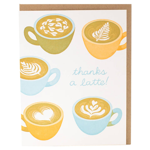 Latte Thank You Card: Single