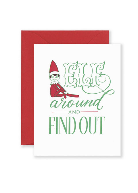 Elf Around Greeting Card