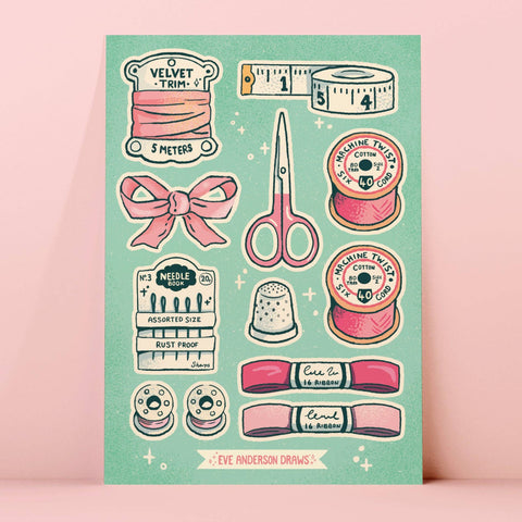 Haberdashery Sticker Sheet