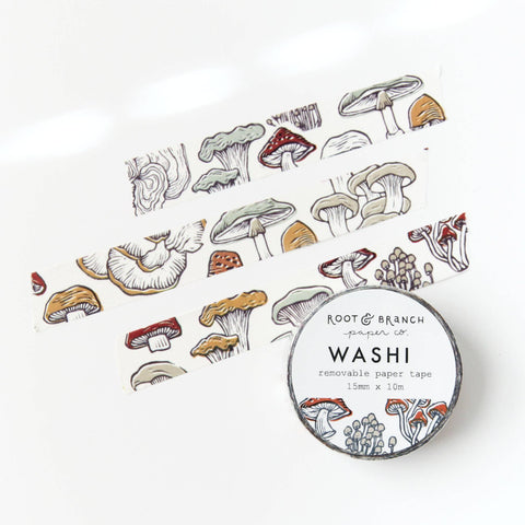 Mushroom + Fungi Washi Tape