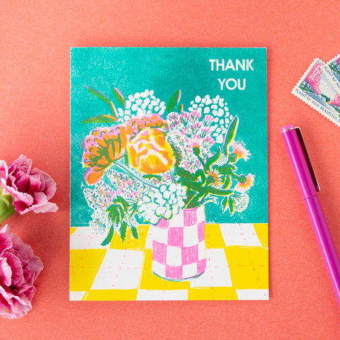 Thank You Risograph Card - Boxed Set of 6
