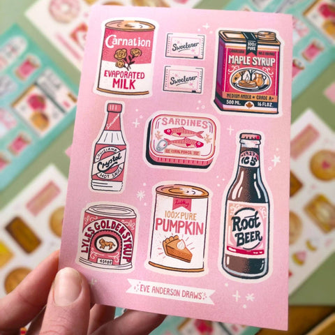 Cans And Packaging Sticker Sheet