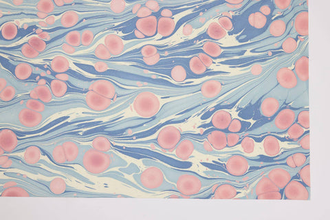 Hand Marbled Wrapping Paper Sheets - Cosmos Hydrangea