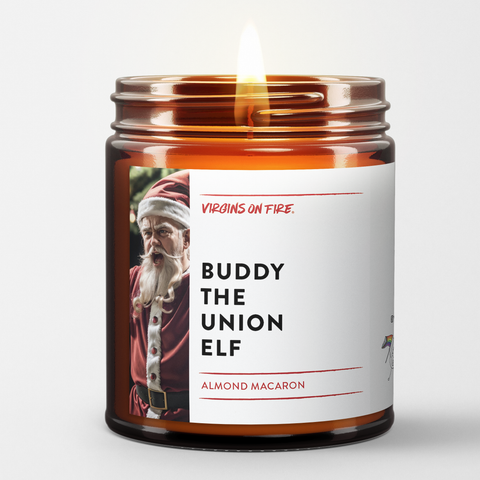 BUDDY THE UNION ELF (Almond Macaron) Soy Wax Jar Candle