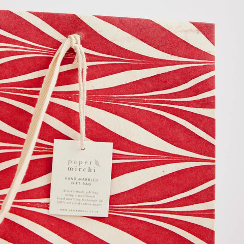 Large Christmas Glitz Hand Marbled Gift Bags