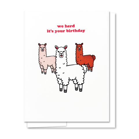 Herd Birthday - Letterpress Funny Birthday Card