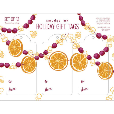 Festive Orange Slice Garland Gift Tags