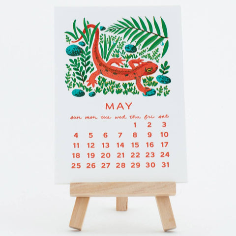 2025 Forest Friends Letterpress Desk Calendar