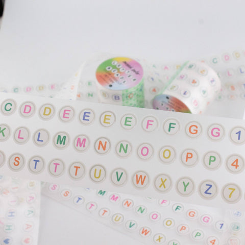 Multi-Color Letter Beads PET Tape - 50mm