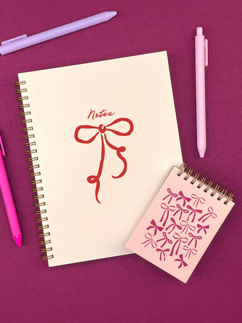 Bow Pattern Mini Jotter Notebook