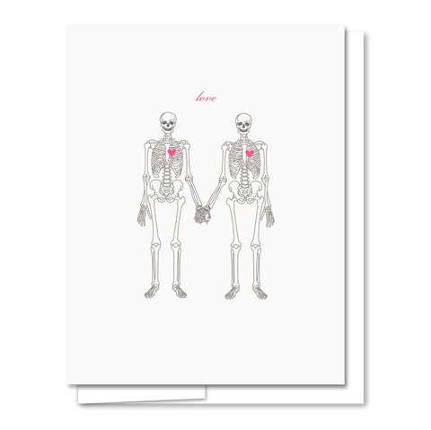Skeletons - Letterpress Love Card