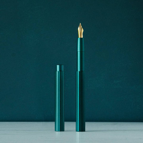 OPEN BOX - The Studio Pocket Fountain Pen 2.0: Ivy / Fine