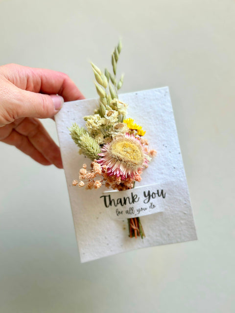 wildflower seed thank you cards Wildflower Seed Card + Tiny Bouquet : With Love
