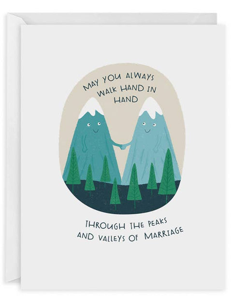 Peaks and Valleys Wedding Card