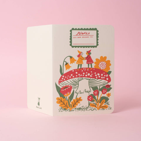 Gnomes & Mushroom B6 Blank Notebook