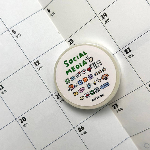 Social Media mini Washi Tape