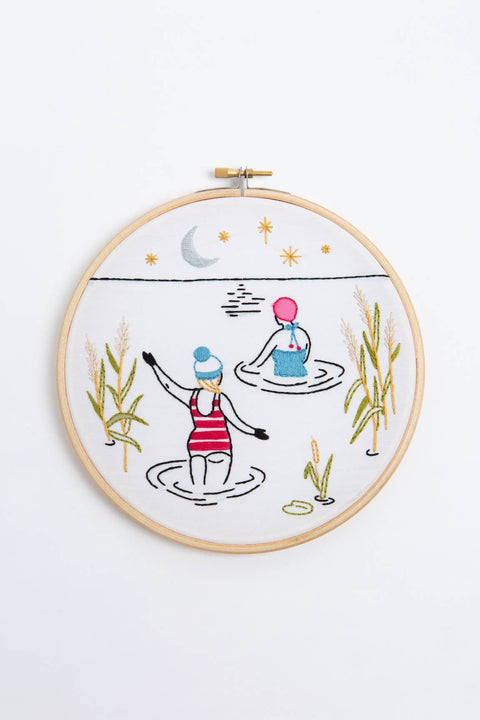Wild Swimming Embroidery Kit (Swim) | Beginner Craft Kit