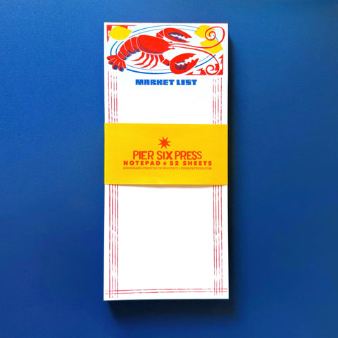Lobster Market List Notepad