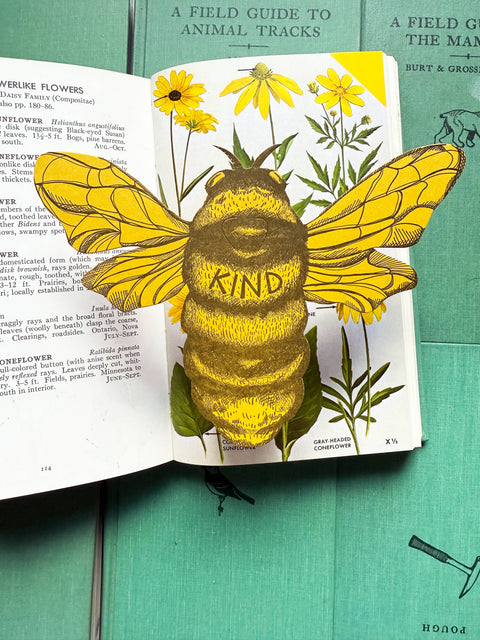 Bee kind letterpress card