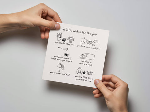 Realistic Wishes for the Year Birthday Card