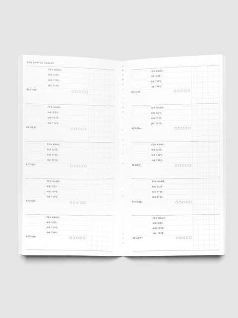 Travel Notebook | A5 Slim: Pen Swatch | Merlot