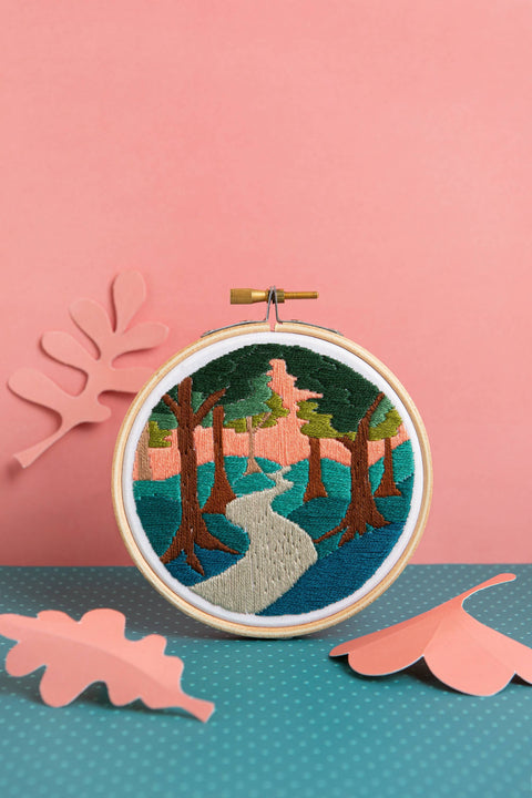 Forest Walk Mini Embroidery Kit | Beginner Craft Kit