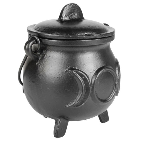 Cast Iron Cauldron Triple Moon