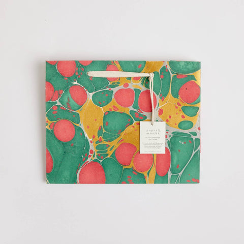 Medium Christmas Glitz Hand Marbled Gift Bags