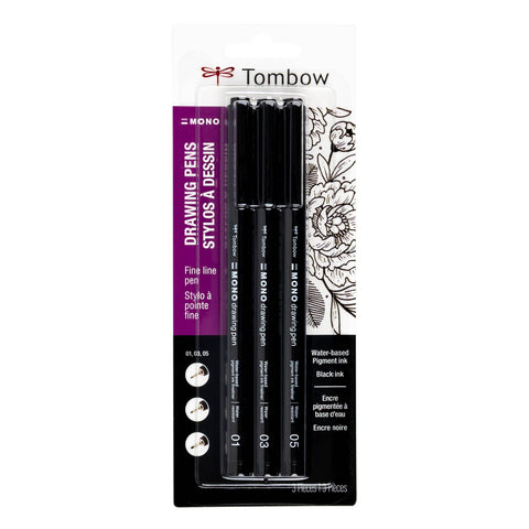 Tombow - MONO Drawing Pens - 3-Pack