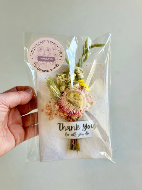 Wildflower Seed Card + Tiny Bouquet : With Love