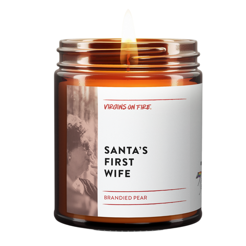 SANTA'S FIRST WIFE (Brandy & Pear) 🧑🏼‍🎄 Christmas Candle