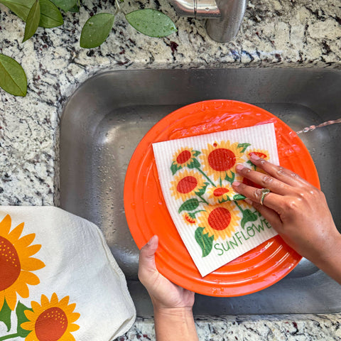 Sunflowers Sponge Cloth