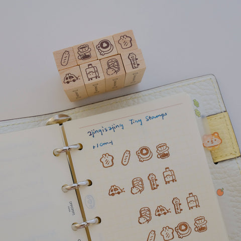 2jingis2jing - Mini Rubber Stamp: Latte