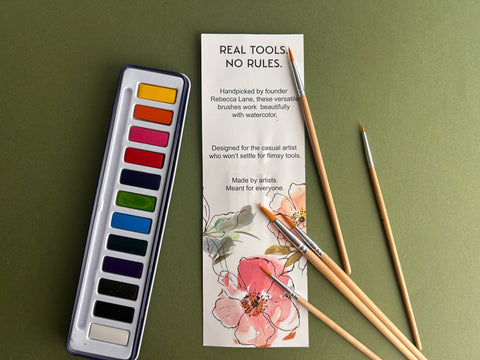 5-Piece Round Watercolor Brush Set,