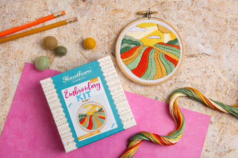 Harvest Time Mini Embroidery Kit | Craft Kit for Beginners