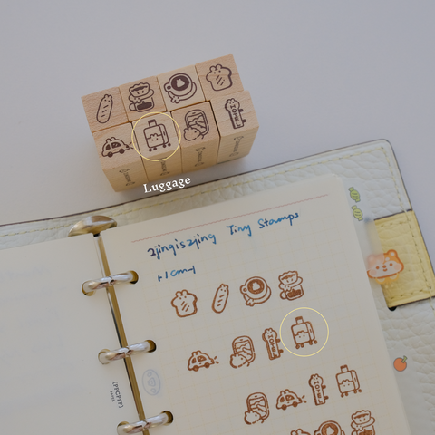 2jingis2jing - Mini Rubber Stamp: Latte