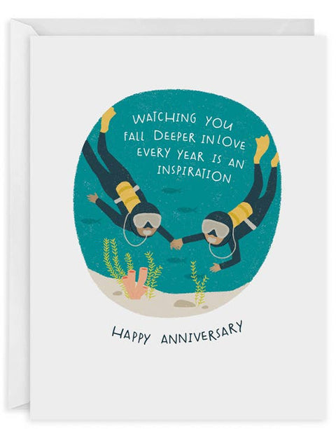 Scuba Deep Love Anniversary Card