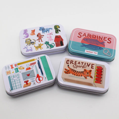 Dog Park Washi Flake and Stationery Trinket Tin