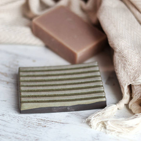 Soap Dish | Sage Green | Handmade Glazed Ceramic