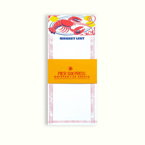 Lobster Market List Notepad