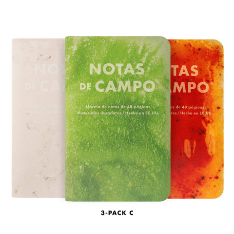 Field Notes - Paletas 3-Packs: Paletas 3-Pack B: Yellow - Garnet - Pink